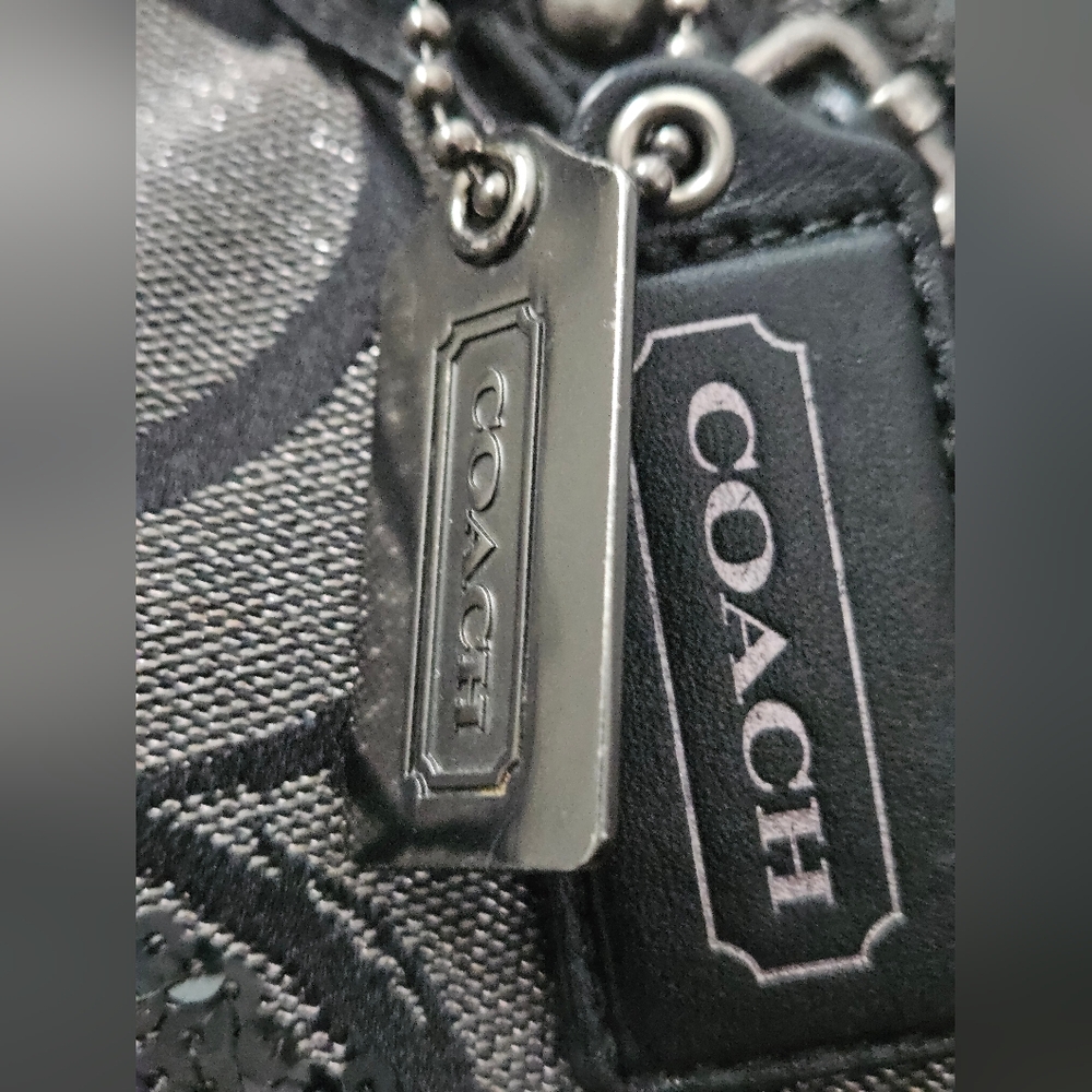 Coach Madison Signature Op Art Sophia Sequin Metallic Satchel-style 15945- 2010 - Picture 3 of 14